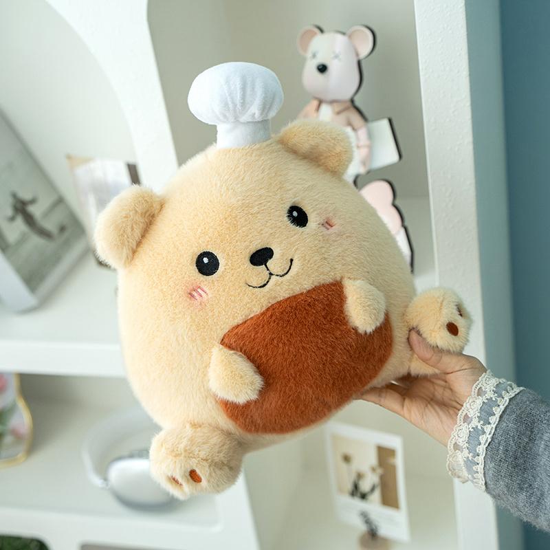 Милая пушистая плюшевая игрушка капибара в сидячей позе Kawaii, мягкая игрушка, хлеб, медведь, домашний декор, плюшевые игрушки, кукла, подарки