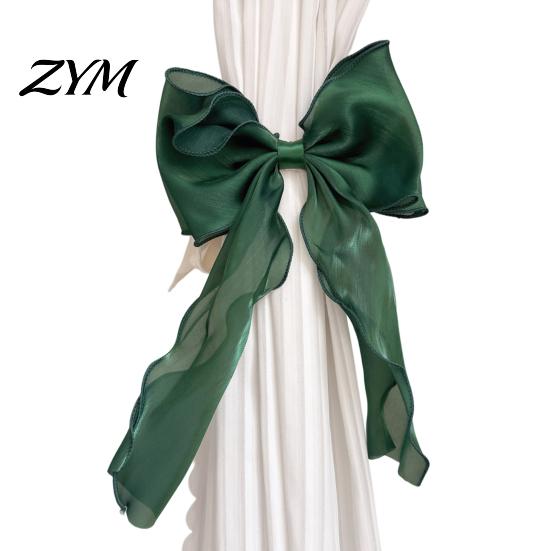 Bedroom Curtain Fasteners French Silky Bow Tieback, Window Holders Ties Living Room Accessories Backs, Decorative Drape Holdbacks for Home Tie Backs