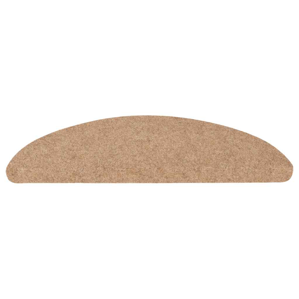 Self Adhesive Stair Treads 15 pcs 56 x 17 x 3 cm Beige