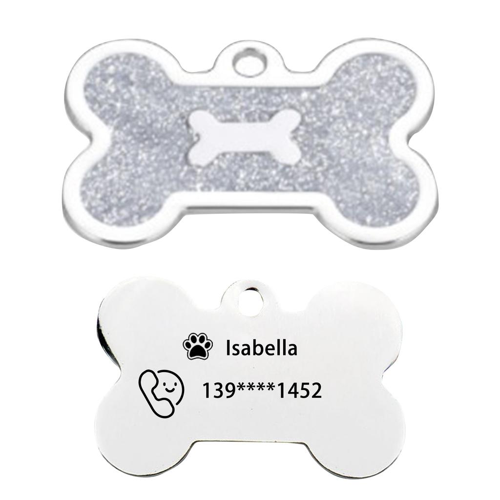 Pet Tag Keychain Pendant Cross-border Stainless Steel Holiday Gift Small Gift Engraved Metal Keychain