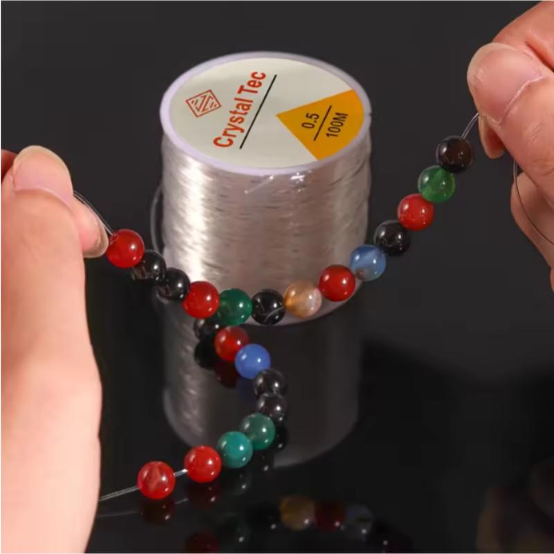 2pcs Elastic Thread 100m/Roll Fashionable Bracelet Thread For Bracelet Hand DIY High Rebound Bead Thread for Sewing