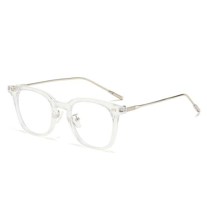 Square Vintage Big Frame Glasses Flat Computer Anti-blue Light Goggles Ladies Decorative Glasses