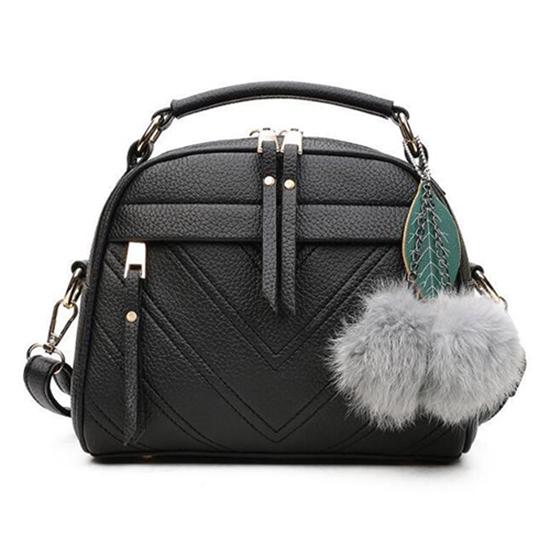Кожаные сумки с верхней ручкой Женские сумки через плечо Hair Ball
