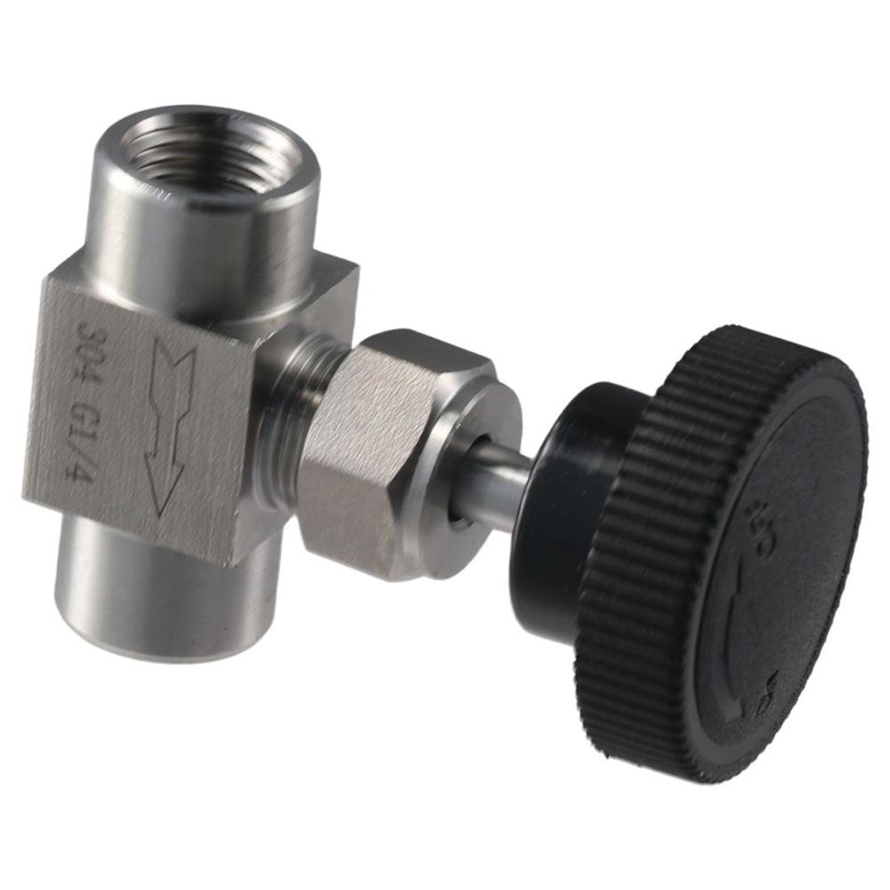 Игольчатый клапан из нержавеющей стали 304 1/4" NPT Запорный трубный фитинг Трубка для воздуха Ручной клапан Вода Газ Масло