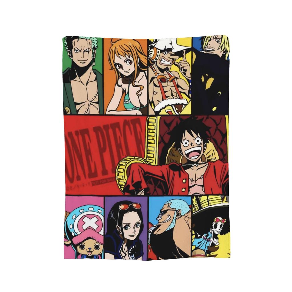 Фланелевое плед с дизайном из аниме One Piece, супер мягкий и теплый, для кровати, дивана, софы, спальни, гостиной, портативный, уютный домашний декор