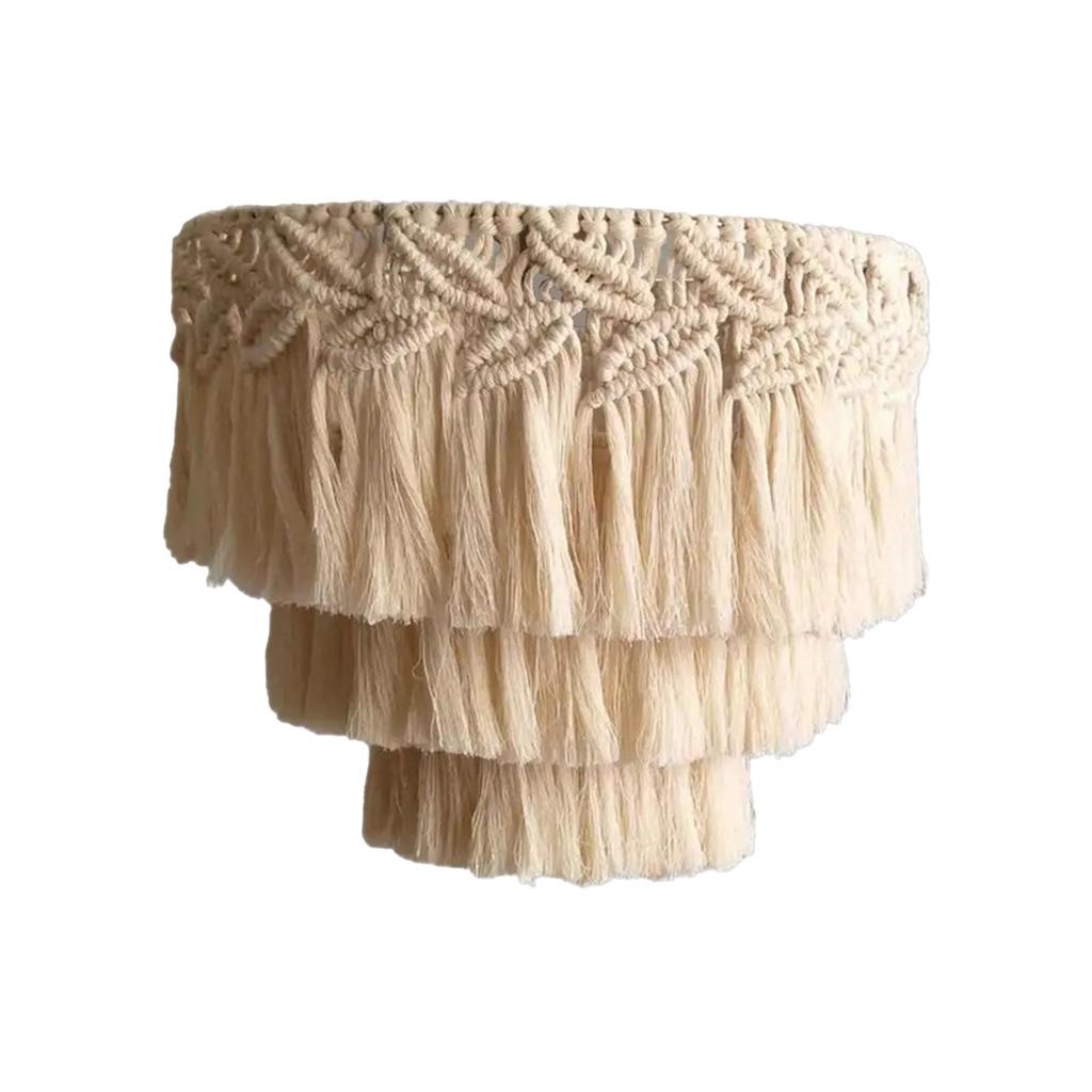 Handcrafted Macrame Pendant Light Shade for Boho Home Decor