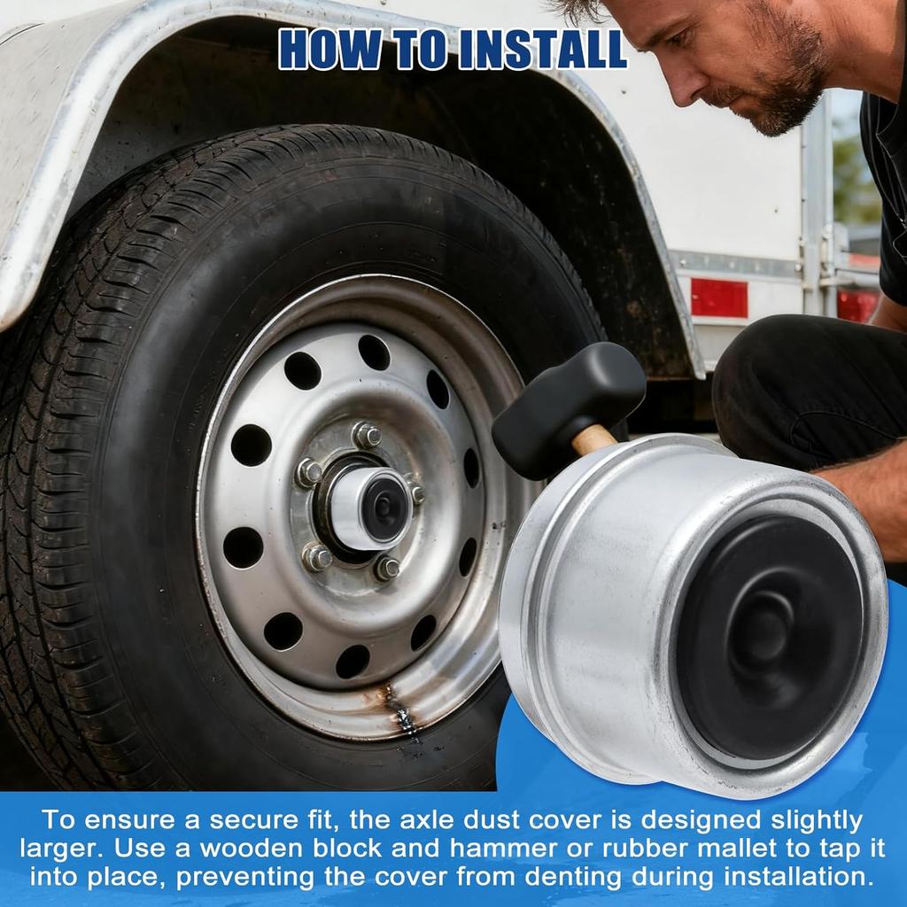 4 ШТ. 1,98 Дюйма Пыльники Ступицы Оси Прицепа Крышки Смазки Ступицы с 12 Резиновыми Заглушками Для Осей Прицепа Dexter EZ Lube 2000-3500 Фунтов, Кемпера, Автодома, Лодки