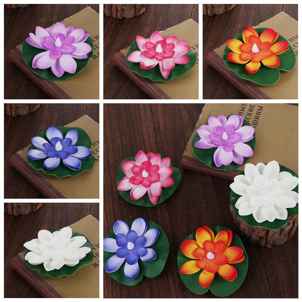 Waterproof Floating Water Lotus Lamp Floating Induction Lotus Wishing Lamp Swimming Pool