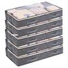 1/2/4Pcs Underbed Clothes Storage Bags Zipped Organizer Wardrobe Cube Closet Boxes
