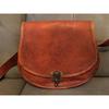 Goat Leather Women Purse Handmade Shoulder Handbag Crossbody Brown Bag