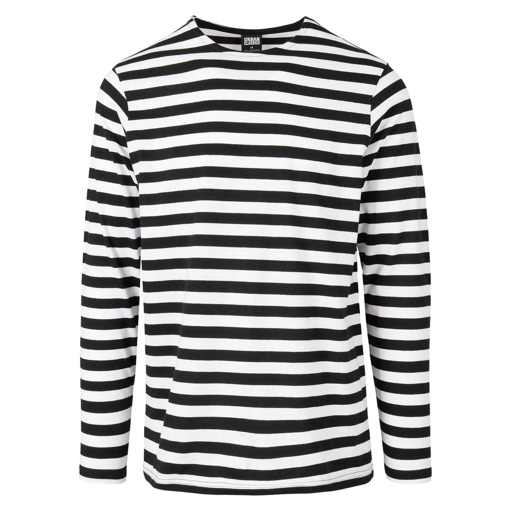 Urban Classics Mens Striped Regular Long-Sleeved T-Shirt