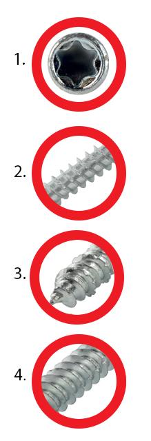 Door frame screws, cylindrical head, WHOW-75042 (200)
