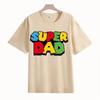 Летняя хлопковая футболка «Super Dad» Мужская футболка «Super Dad» Подарок на День отца Семейный наряд для пары Футболка «Love» Футболки мужские