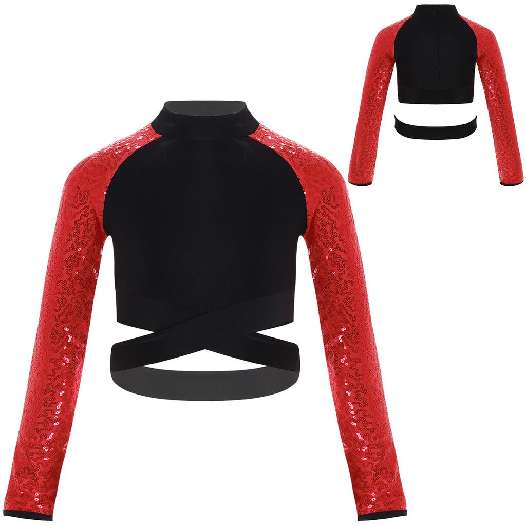 Блестящие топы с вырезами для девочек, джазовые танцевальные костюмы для хип-хопа, танцевальная одежда для выступлений на сцене, спортивная одежда