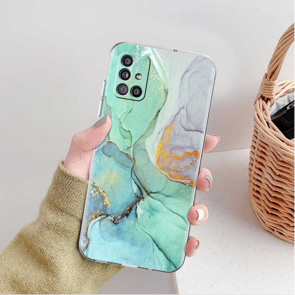 Мраморный узор роскошный классный прозрачный чехол для Samsung Galaxy A52 A12 A51 A32 A21s A71 A32 A22 A50 A70 A31 A72 5G чехол для телефона