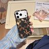 Ретро черно-коричневый узор под черепаховую кость с узором из фольги для iPhone16Promax Apple 17 чехол для мобильного телефона 14/15 всесторонний IMD