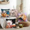 KKamisama HajimemashitaS Cushion Cover Silky Short Plush Invisible Zipper Dustproof Sofa Pillow Case for Home Decor
