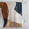 3D печать абстрактный линейный стиль акварельный набор штор для душа водонепроницаемый полиэстер занавеска для ванной украшение для дома с крючками