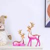 2 шт. Пара оленей фигурка стоящая лежащая статуэтка оленя смоляная скульптура лося рождественская домашняя офисная