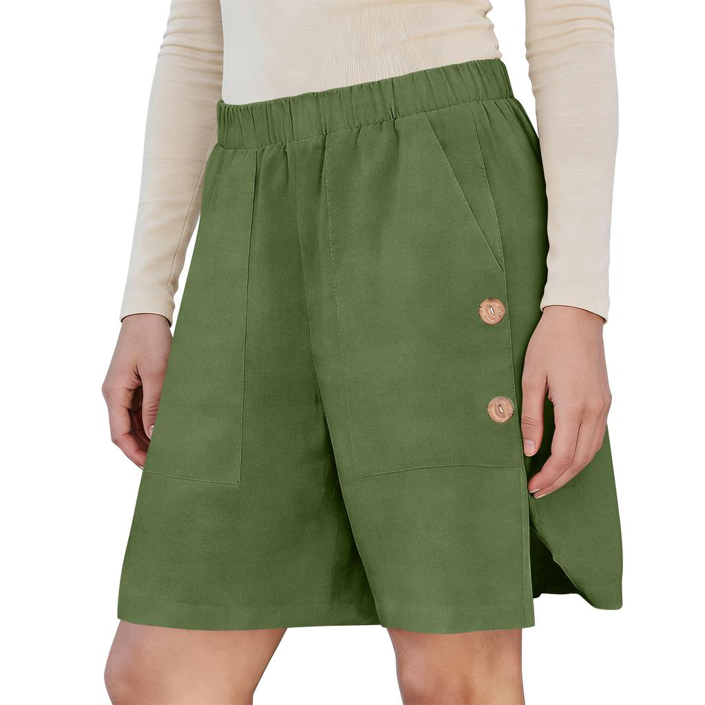 Women's Casual, Loose-fitting -color Pants With Pockets