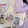 JIAERDI Japanese Sweet Elegant Ribbon Ita Bag Women Large Capacity Transparent Tote Bag Ladies Balletcore Anime Shoulder Bag New