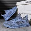 Summer Large Mesh Shoes Breathable Casual Sports Shoes Solid Color Running Shoes Youth Daily Walking Travel Men's Shoes