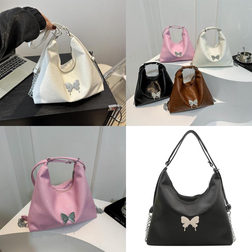 Chic Seam Stitching Tote Bag For Women 2024 Spring New Fashion Commuter Shoulder Bag