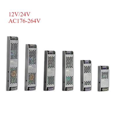DC 12V 24V импульсный источник питания AC176-264V беззвучный трансформатор освещения 60W 100W 200W 300W 400W светодиодный драйвер питания адаптер