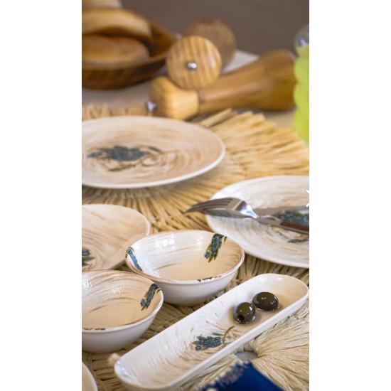 Blueberry 16 Piece Porcelain Breakfast Set for 6 People