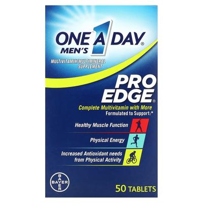 Содержит One-A-Day, Men's Pro Edge, Полный мультивитамин, 50 таблеток.