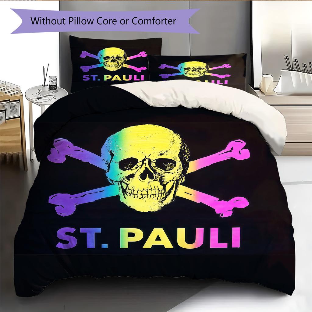 St. Pauli logo Bedding Quilt Set Quilt Cover Pillowcase Home Decoration Birthday Gift (1 * duvet cover + 2 * pillowcase, without core)