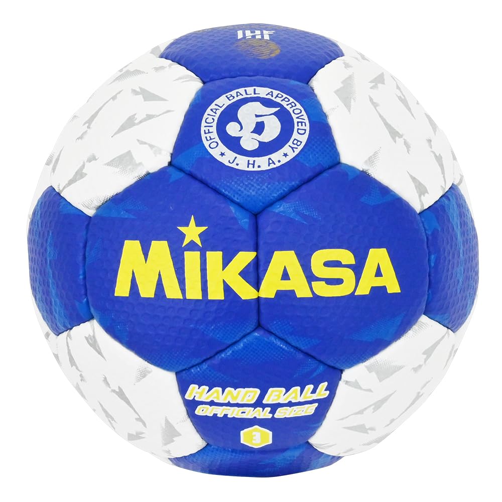 MIKASA Size 3 Recommended Internal Pressure Handball, IHF/JHA Certified, (Men's, Adult/College/High School), HB350B-WBL, 0.15-0.25 kgf/cm²
