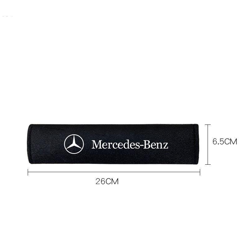 2Pcs Car Seat Belt Shoulder Cushion Protector Cover For Mercedes Benz C180 C200 C260 C300 W108 W124 W126 W168 W176 AMG Accessory DC2