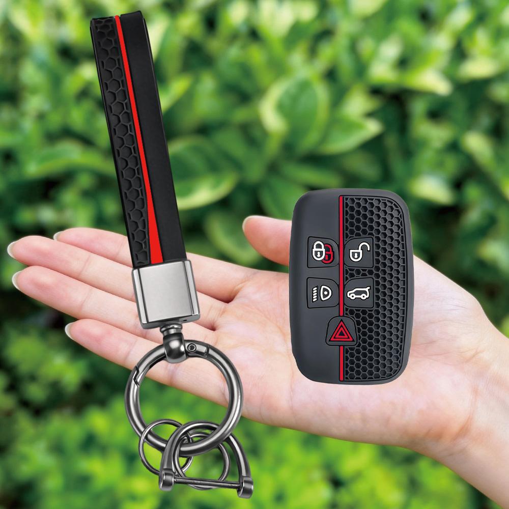 For Land Rover Discovery 4 Freelander 3 Range Rover Sport Evoque Vogue Remote 5 Buttons Keychain Silicone Key Fob Case Cover
