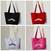 Nylon Canvas Tote Bag Printed Letter Shoulder Bag Fashion Simple Handbag  Streetwear