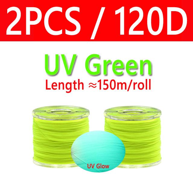 120D 150D 150 м сверхмощный медленный крючок для отсадки, нить для связывания, УФ-светящаяся леска для рыболовной приманки для морской воды, привязка к крючку