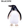 Newest Lovely Penguin Shape Animal Brooches Black Enamel Gold Jewelry For Women Children Sweater Scarf Suit Lapel Pins