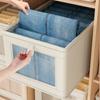 Видимый ящик для хранения гардероба с крышкой, пылезащитный ящик, ящик для хранения одежды, ящик для хранения футболок, джинсов, нижнего белья, брюк, органайзер