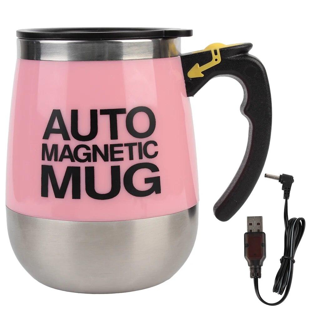 Термоблендер, новая чашка для смешивания кофе и молока, нержавеющая сталь, автоматический самоперемешивающийся умный миксер, магнитная кружка 400 мл