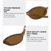 Retro Oval Cat Eye Sunglasses for Women Y2k Trendy Small Narrow Sunnies 90s Designer Sun Glasses Lentes  Mujer Oculos