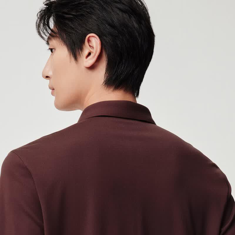 JOEONE Men's Wool Blend Modal Long-Sleeve Shirt