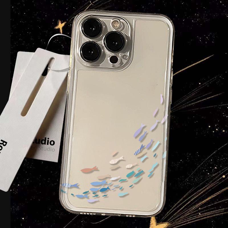 Чехол для iPhone «Стайка Рыбок»: 17 Pro Max, iPhone 16/12/11/XR, Полное покрытие, Ударопрочный, Мягкий дизайн