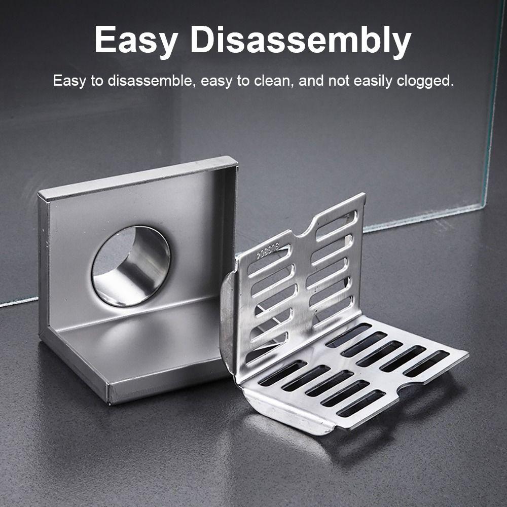 Угловой напольный трап из нержавеющей стали 304 L-образный настенный трап Профессиональный боковой слив Душевая комната