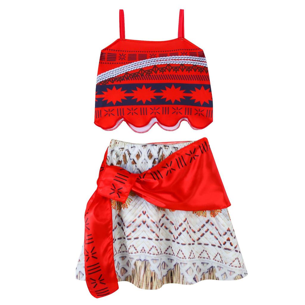 Summer Red Cartoon Anime Spot Strap Type Cartoon Cosplay Girls' Dress