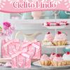 Fionupi 36 шт. Мини Cielito Lindo Мешочки для подарков на детский праздник с ручками Розовые Cielito Lindo Вечеринка Конфеты Лакомства Пакетики с бантом