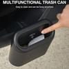 Car Trash Can ABS Mini Leak-proof Vehicle Pressing Type Garbage Can Auto Interior Accessories for Automobile Office Home Kitchen