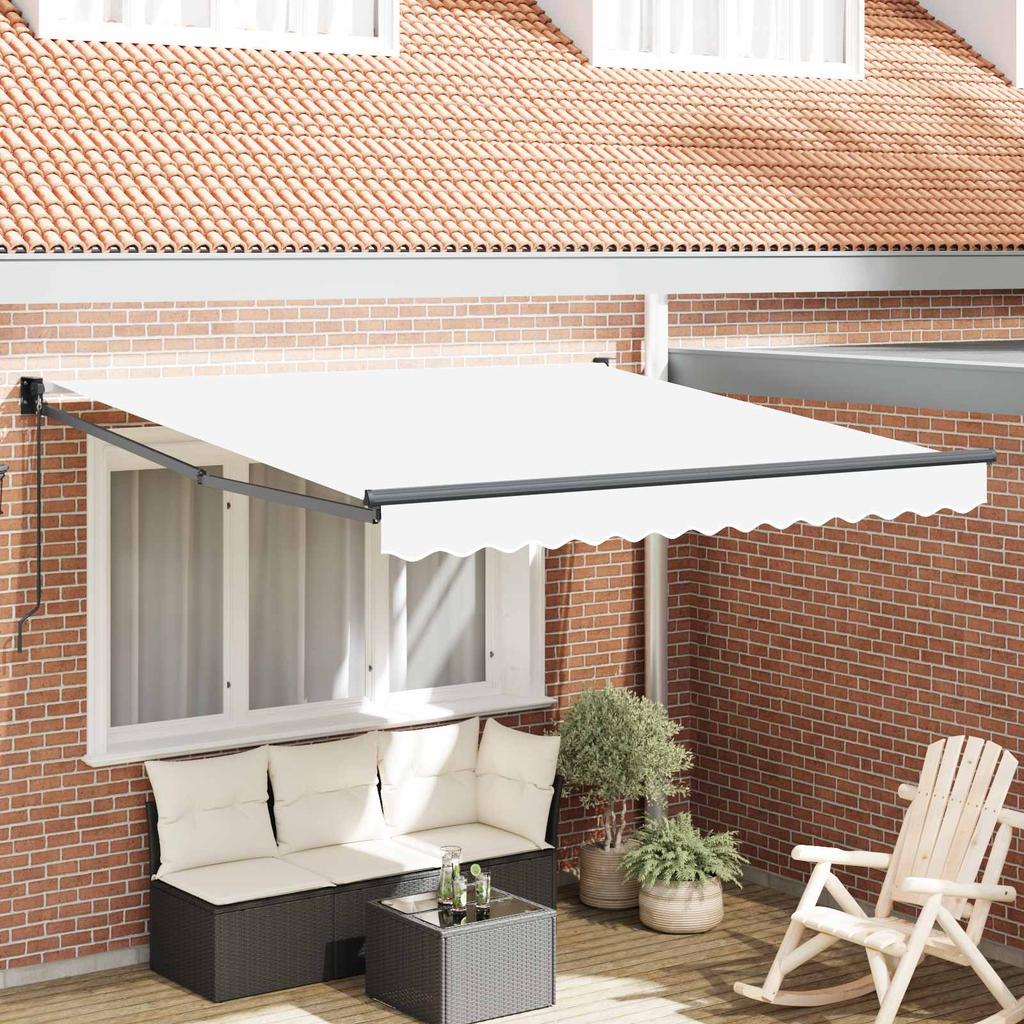 Retractable Awning White 300 x 250 x 165 cm