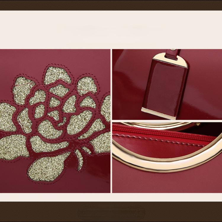 Модная портативная женская сумка из лакированной кожи, женская сумка с блестящей оболочкой, диагональная сумка на одно плечо