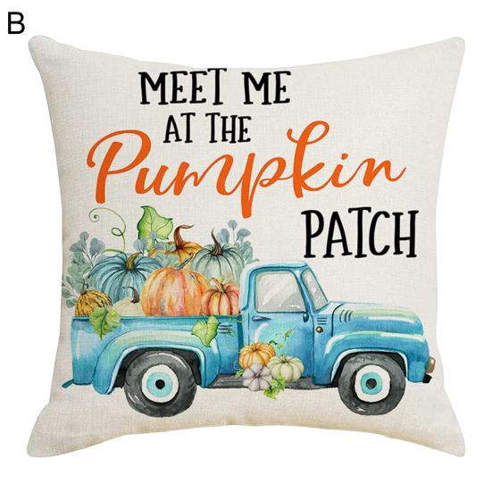 Чехол для подушки с односторонним принтом, декоративная льняная модная домашняя подушка на День благодарения для ежедневного использования