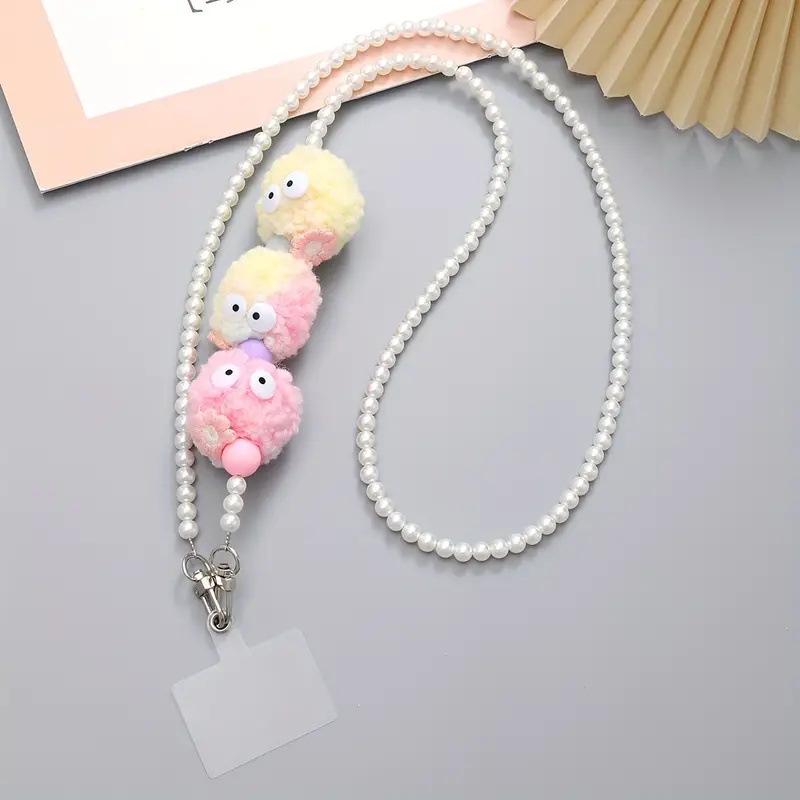 Pearl Mobile Phone Chain Necklace - Crossbody Lanyard for Women